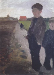 Two Boys by the Moor Canal